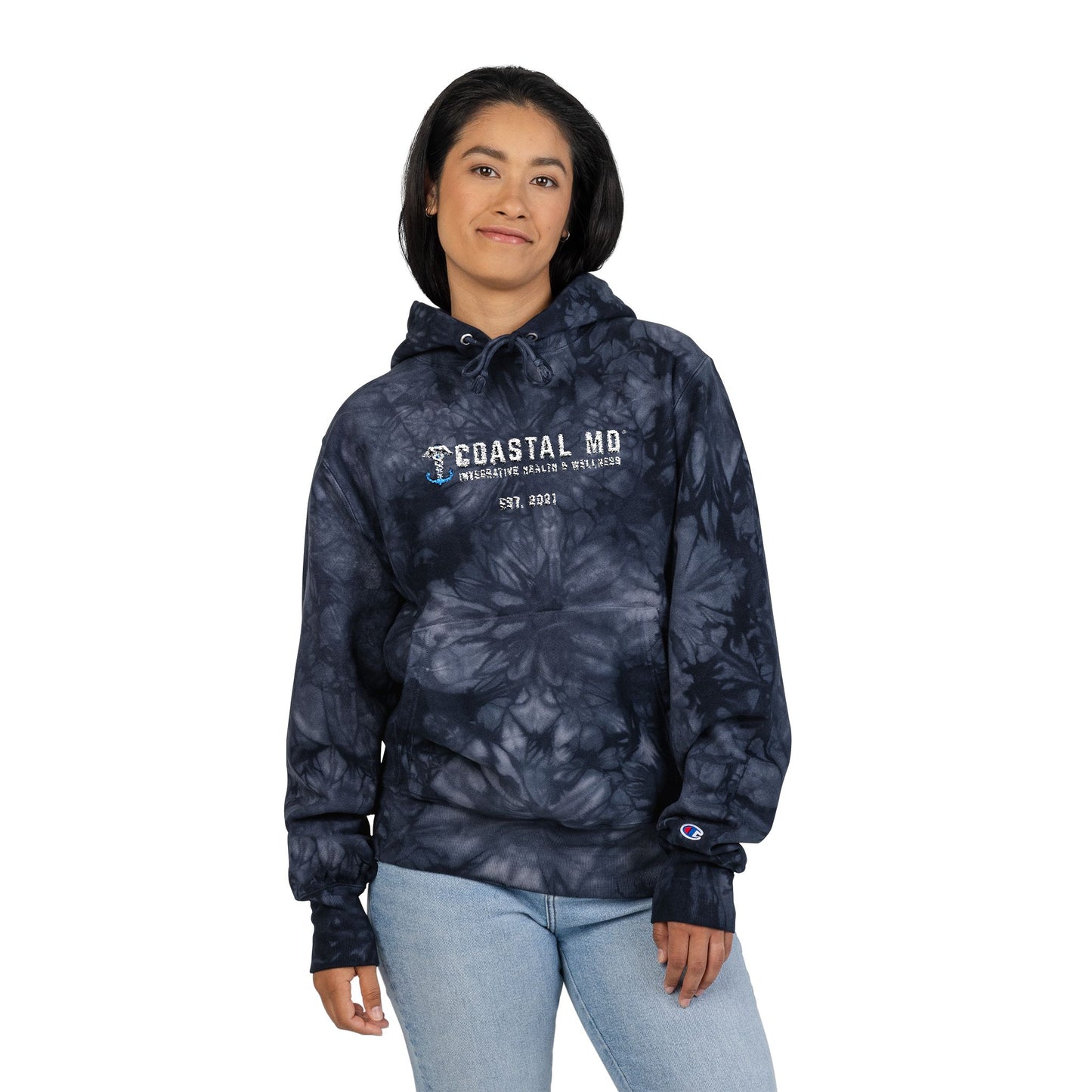 Tie-Dye Hoodie - LIMITED EDITION Coastal MD™ Embroidered Champion Sweater