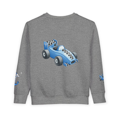 Coastal MD Toddler Sweatshirt — Blue Race Car Anchor Design