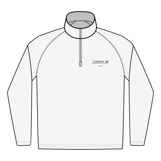 Embroidered Quarter-Zip Pullover — Performance Sport-Wick Stretch