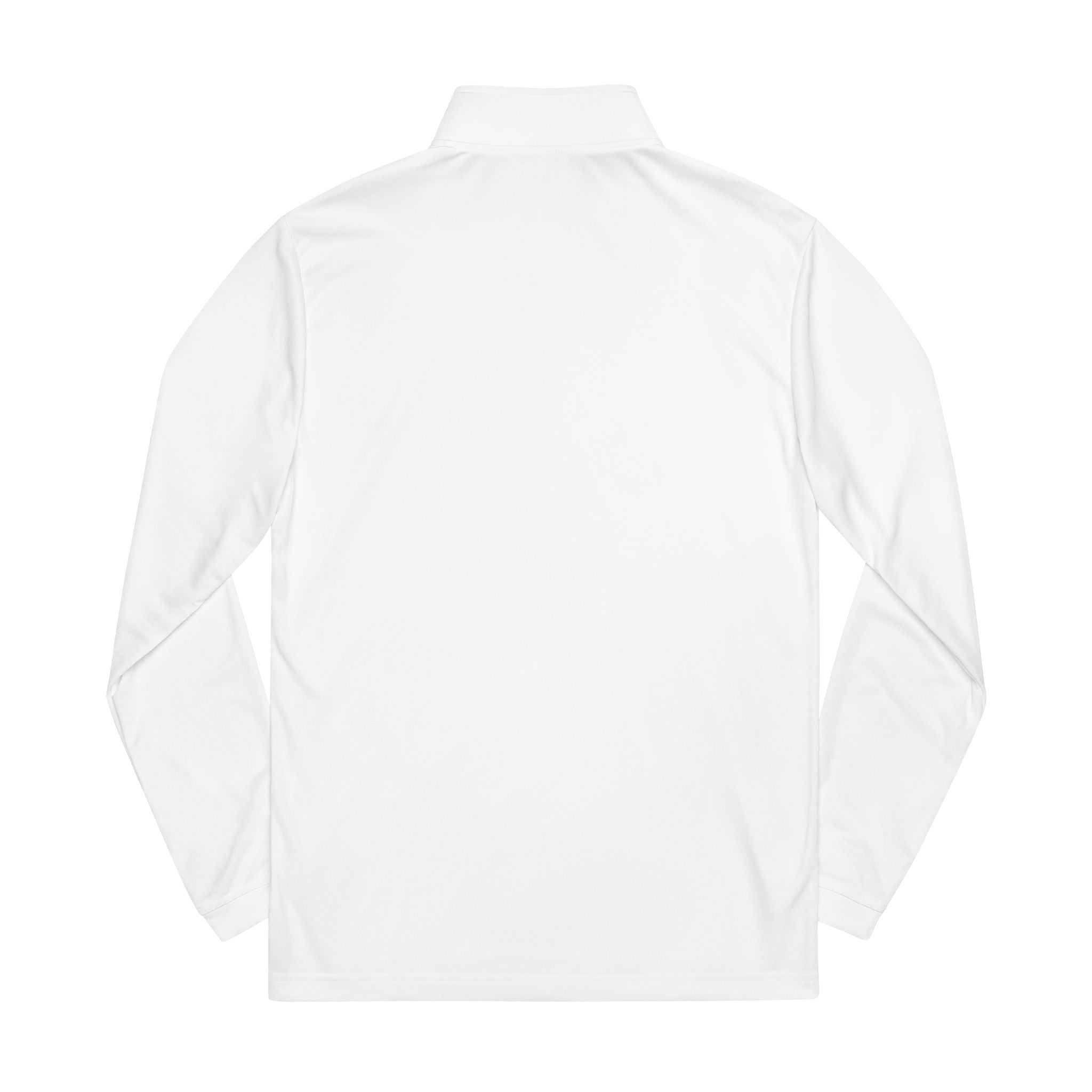 Embroidered adidas Quarter-Zip Pullover — White Performance Half