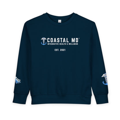 Coastal MD Toddler Sweatshirt — Blue Race Car Anchor Design