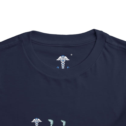 Toddler Tee — Patriotic Monster Truck with Anchor Graphic