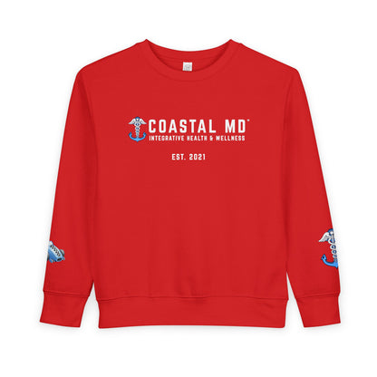 Coastal MD Toddler Sweatshirt — Blue Race Car Anchor Design
