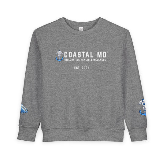 Coastal MD Toddler Sweatshirt — Blue Race Car Anchor Design