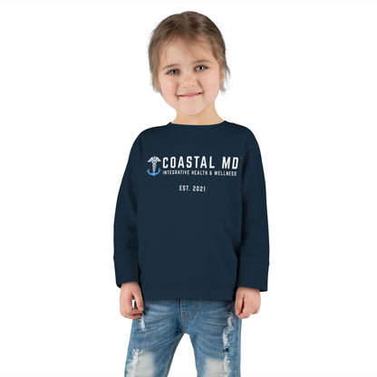 Toddler Long Sleeve Tee — Blue Race Car & Anchor Baby Shirt